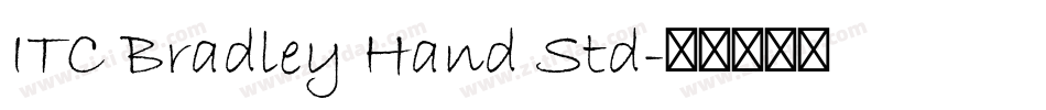ITC Bradley Hand Std字体转换